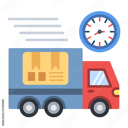 Delivery Service Flat Multicolor Icon