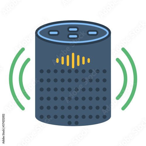 Smart Speaker Flat Multicolor Icon