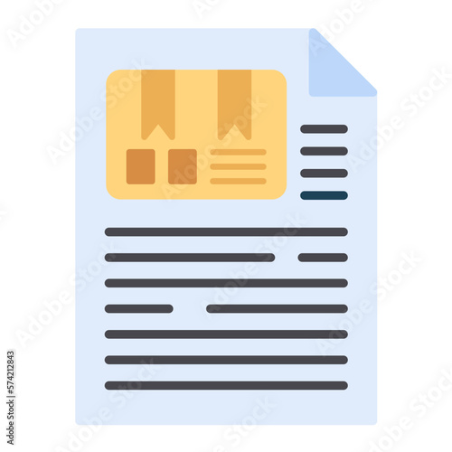 Delivery Note Flat Multicolor Icon