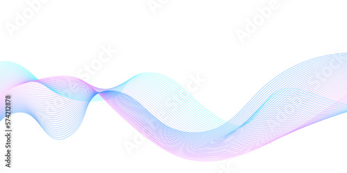 Abstract blue blend wave lines on white background. Modern blue flowing wave lines and glowing moving lines design for banner, wallpaper, Business banner, poster and many more.