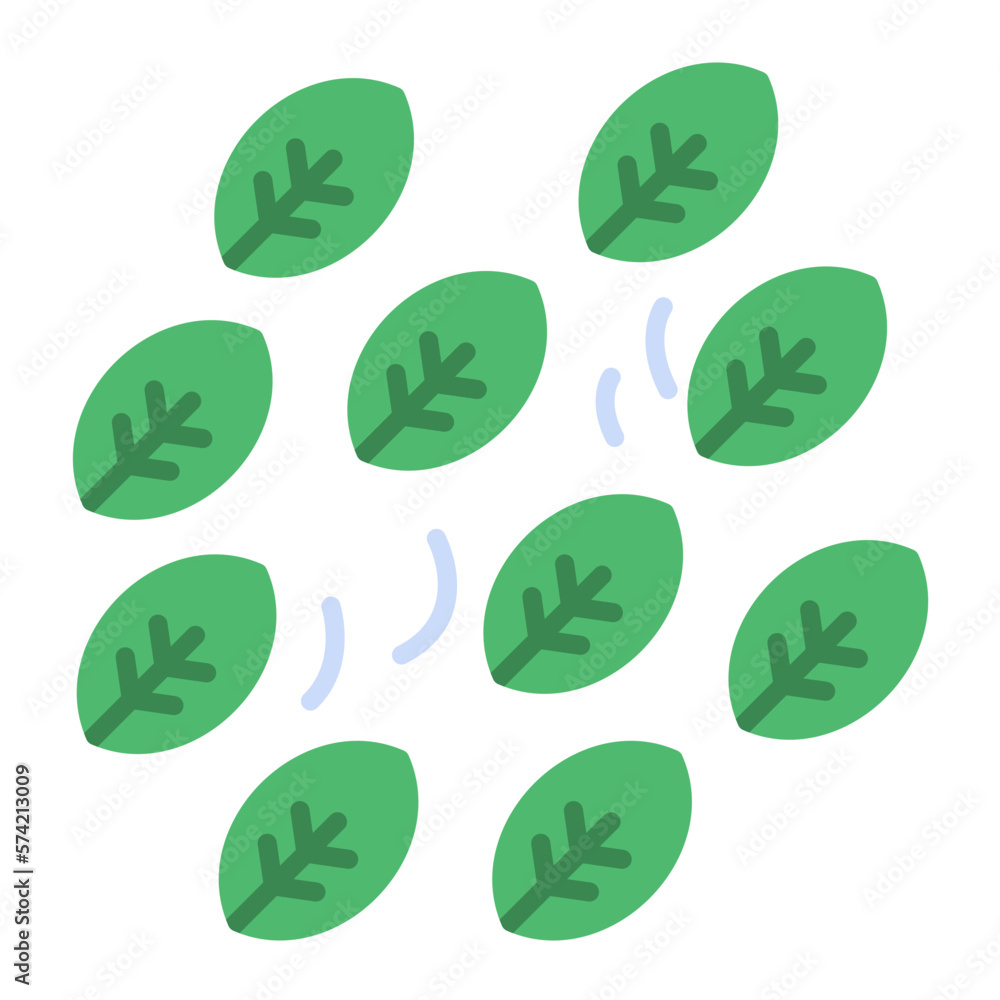 Leaves Flat Multicolor Icon Leaves Flat Multicolor Icon