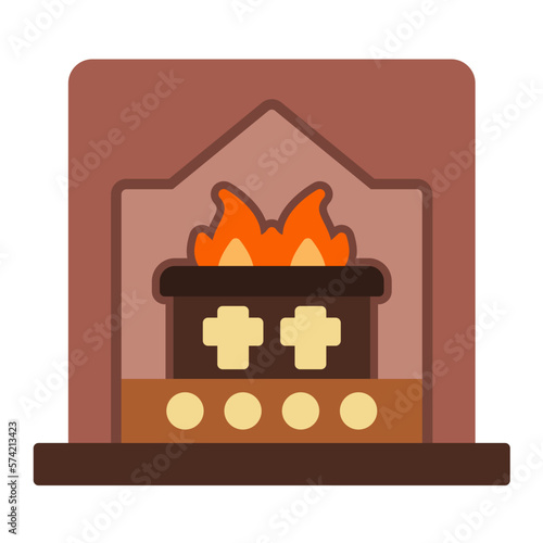 Cremation Flat Multicolor Icon