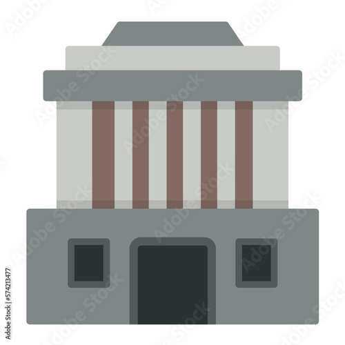 Mausoleum Flat Multicolor Icon