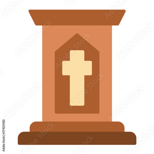 Pulpit Flat Multicolor Icon