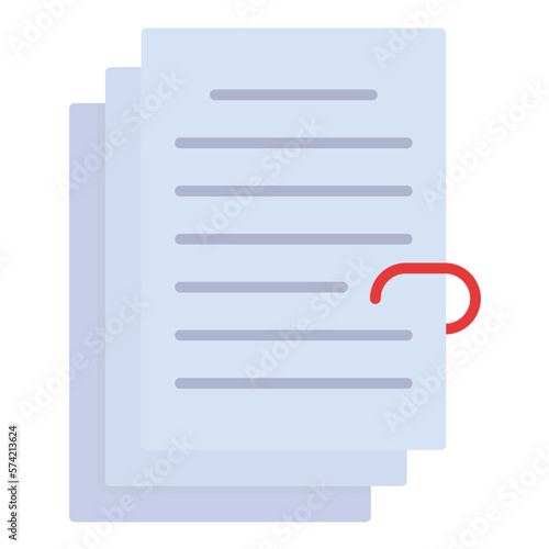 Attached File Flat Multicolor Icon