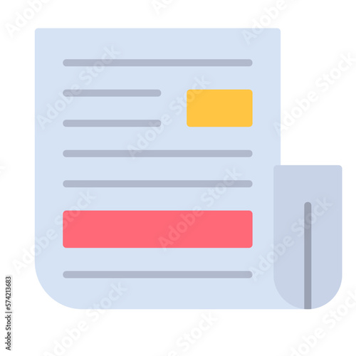 Newspaper Flat Multicolor Icon