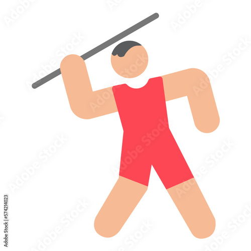 Javelin Flat Multicolor Icon