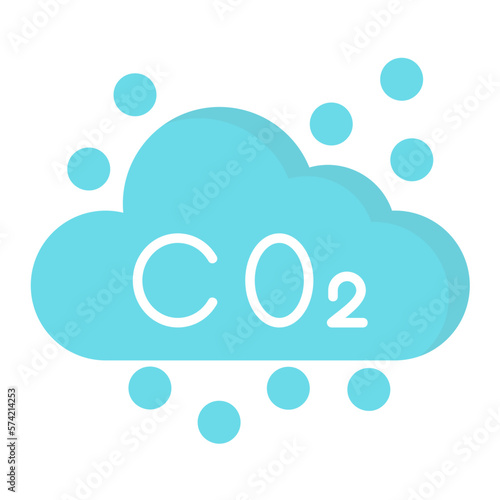 Co2 Flat Multicolor Icon