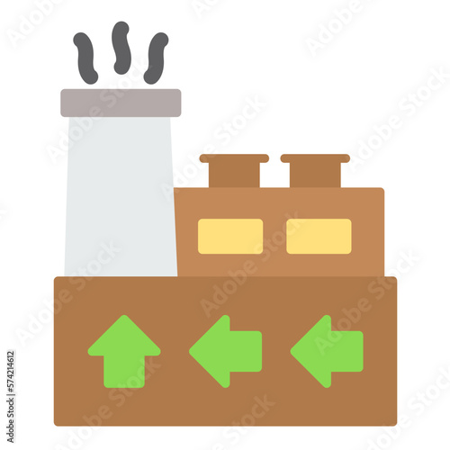 Geothermal Energy Flat Multicolor Icon