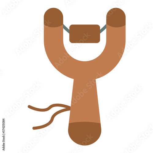 Slingshot Flat Multicolor Icon