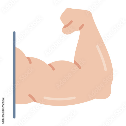 Arm Muscle Flat Multicolor Icon