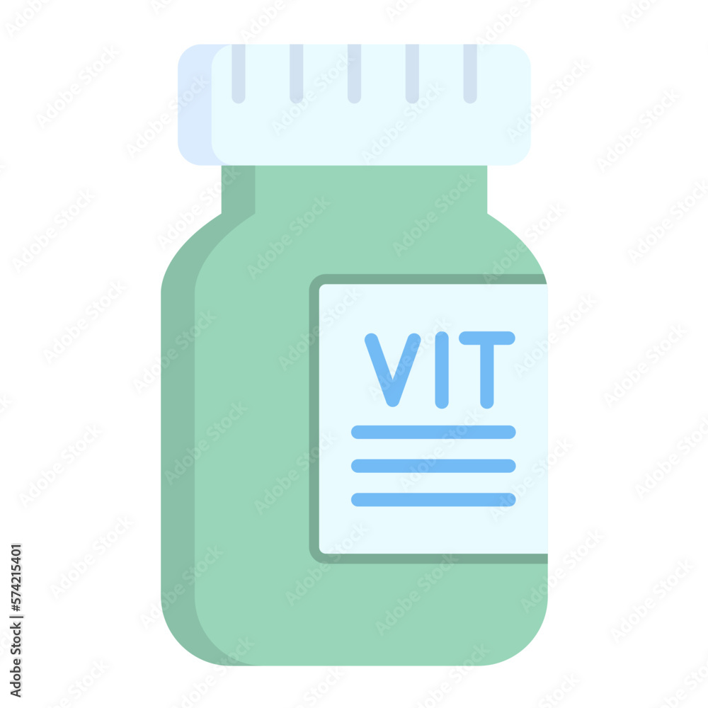 Vitamins Flat Multicolor Icon Vitamins Flat Multicolor Icon