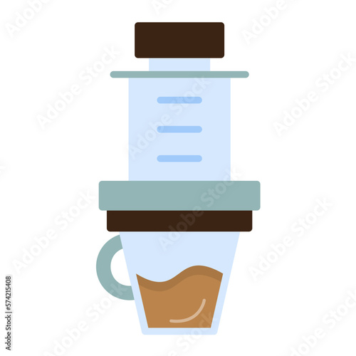 Aeropress Flat Multicolor Icon
