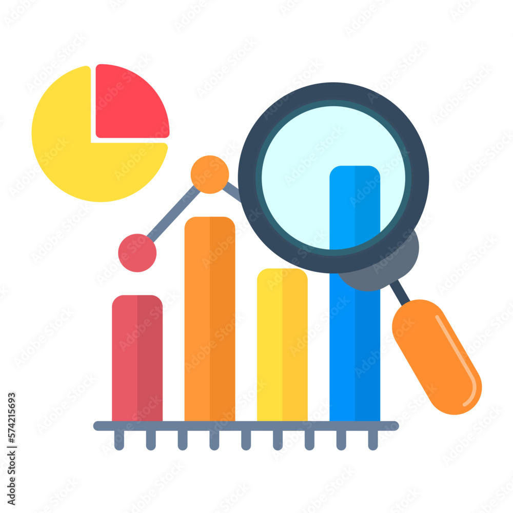 Research Process Flat Multicolor Icon