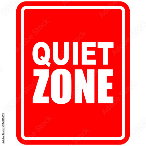 Quiet Zone, sign and sticker vector