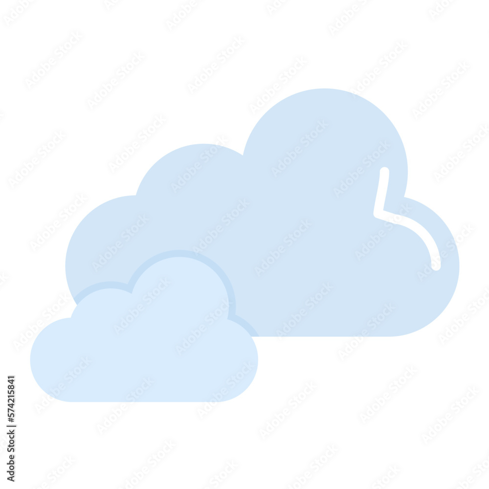 Cloud Flat Multicolor Icon Cloud Flat Multicolor Icon