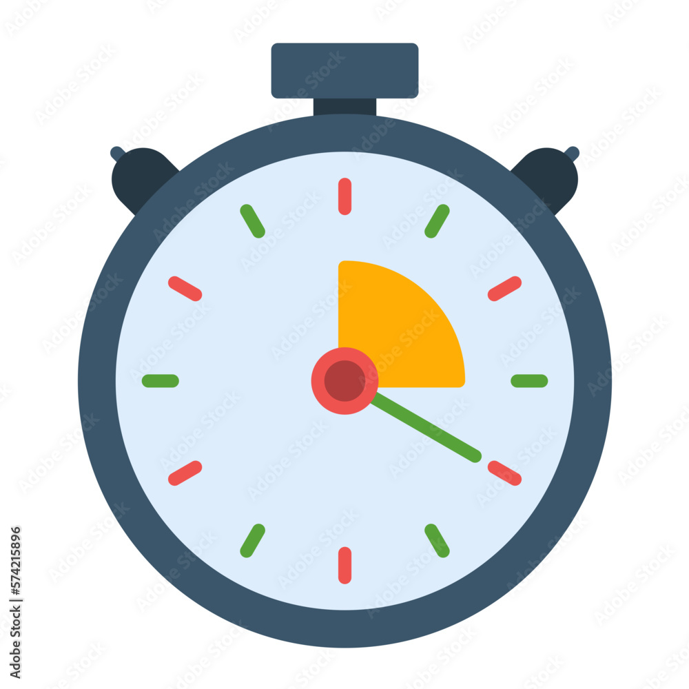 Stopwatch Flat Multicolor Icon Stopwatch Flat Multicolor Icon