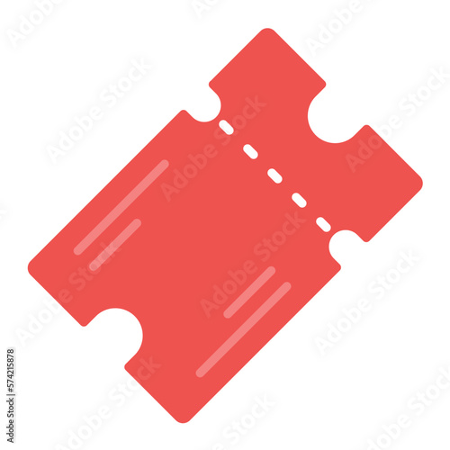 Tickets Flat Multicolor Icon