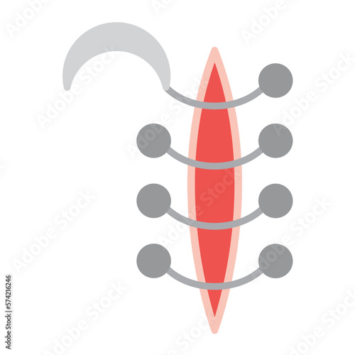 Suture Flat Multicolor Icon