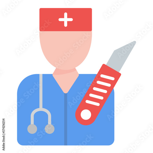 Surgery Flat Multicolor Icon
