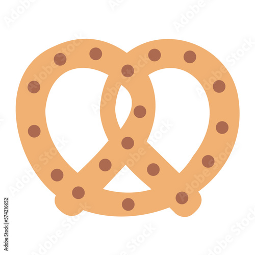 Pretzel Flat Multicolor Icon