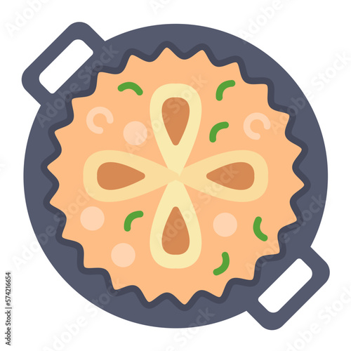 Paella Flat Multicolor Icon