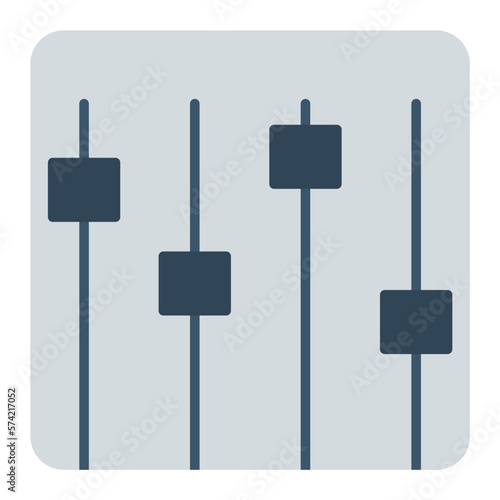 Audio Mixing Flat Multicolor Icon