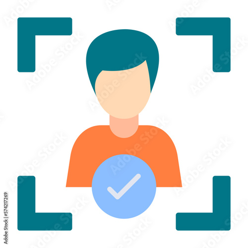Identification Flat Multicolor Icon
