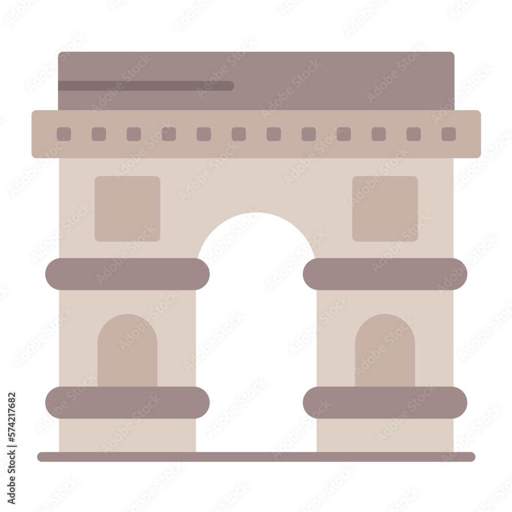 Arch Flat Multicolor Icon Arch Flat Multicolor Icon