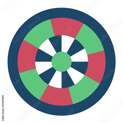 Darts Flat Multicolor Icon