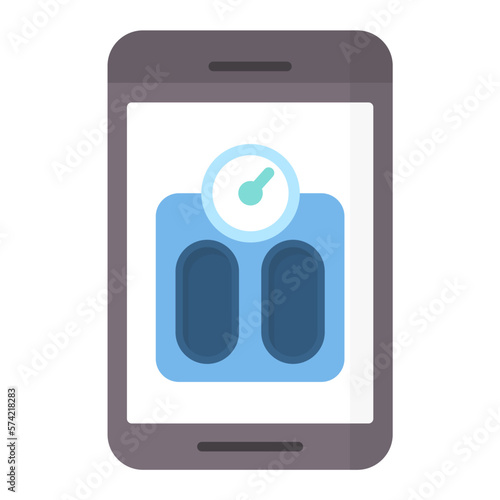 Body Mass Index Flat Multicolor Icon