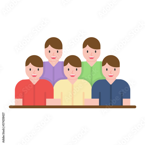 Spectator Flat Multicolor Icon