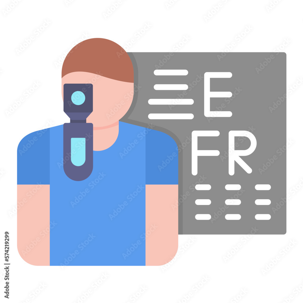 Eye Examination Flat Multicolor Icon Eye Examination Flat Multicolor Icon