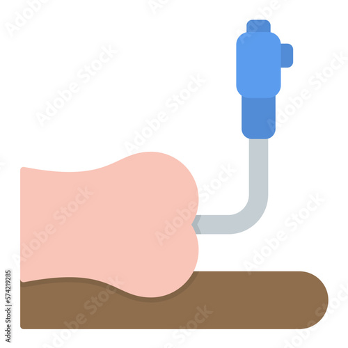 Colonoscopy Flat Multicolor Icon