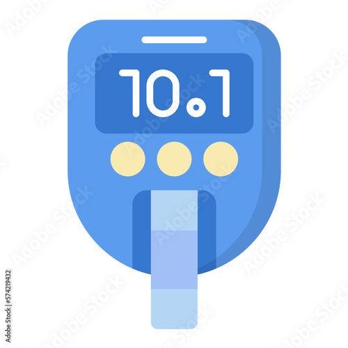 Glucose Checkup Flat Multicolor Icon