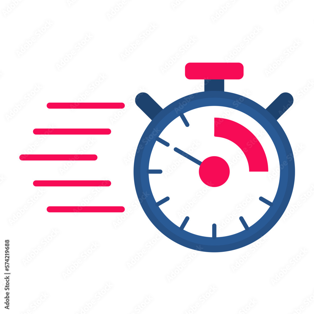 Fast Time Flat Multicolor Icon Fast Time Flat Multicolor Icon