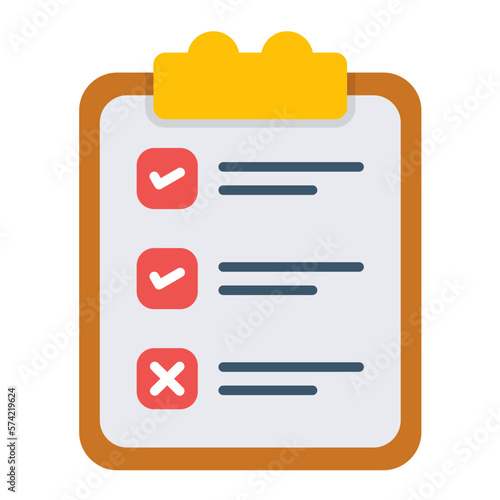 Checklist Flat Multicolor Icon