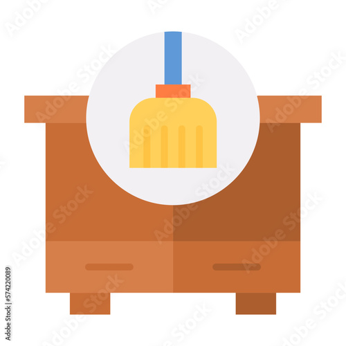 Dusting Flat Multicolor Icon