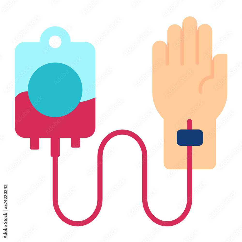 Blood Transfusion Flat Multicolor Icon Blood Transfusion Flat Multicolor Icon