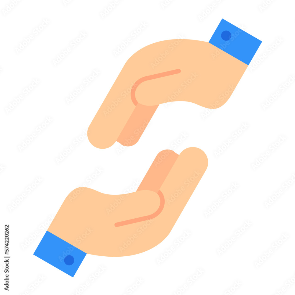 Helping Hand Flat Multicolor Icon