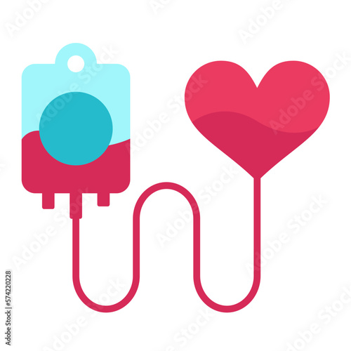 Blood Donation Flat Multicolor Icon