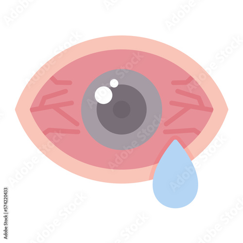 Conjunctivitis Flat Multicolor Icon