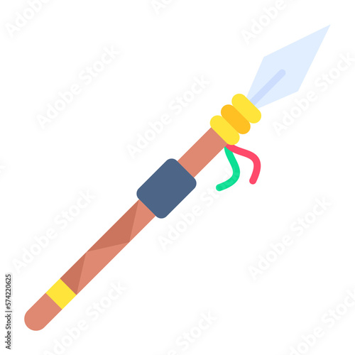 Spear Flat Multicolor Icon