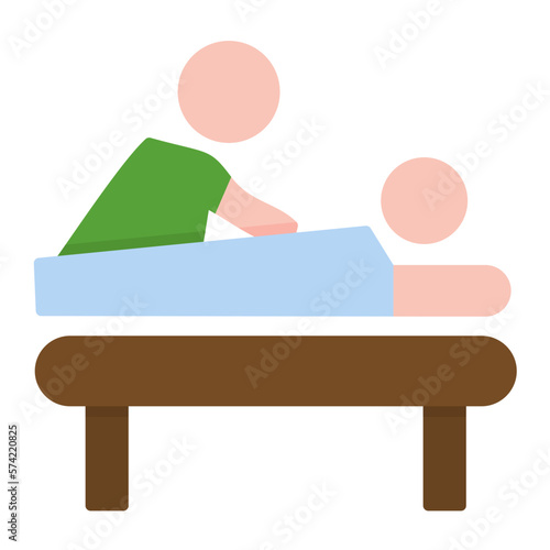 Massage Therapist Flat Multicolor Icon