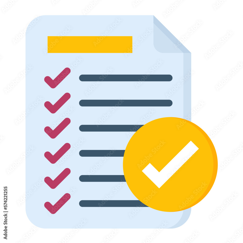 Complted Tasks Flat Multicolor Icon Complted Tasks Flat Multicolor Icon