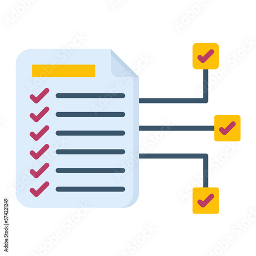Scrum Tasks Flat Multicolor Icon