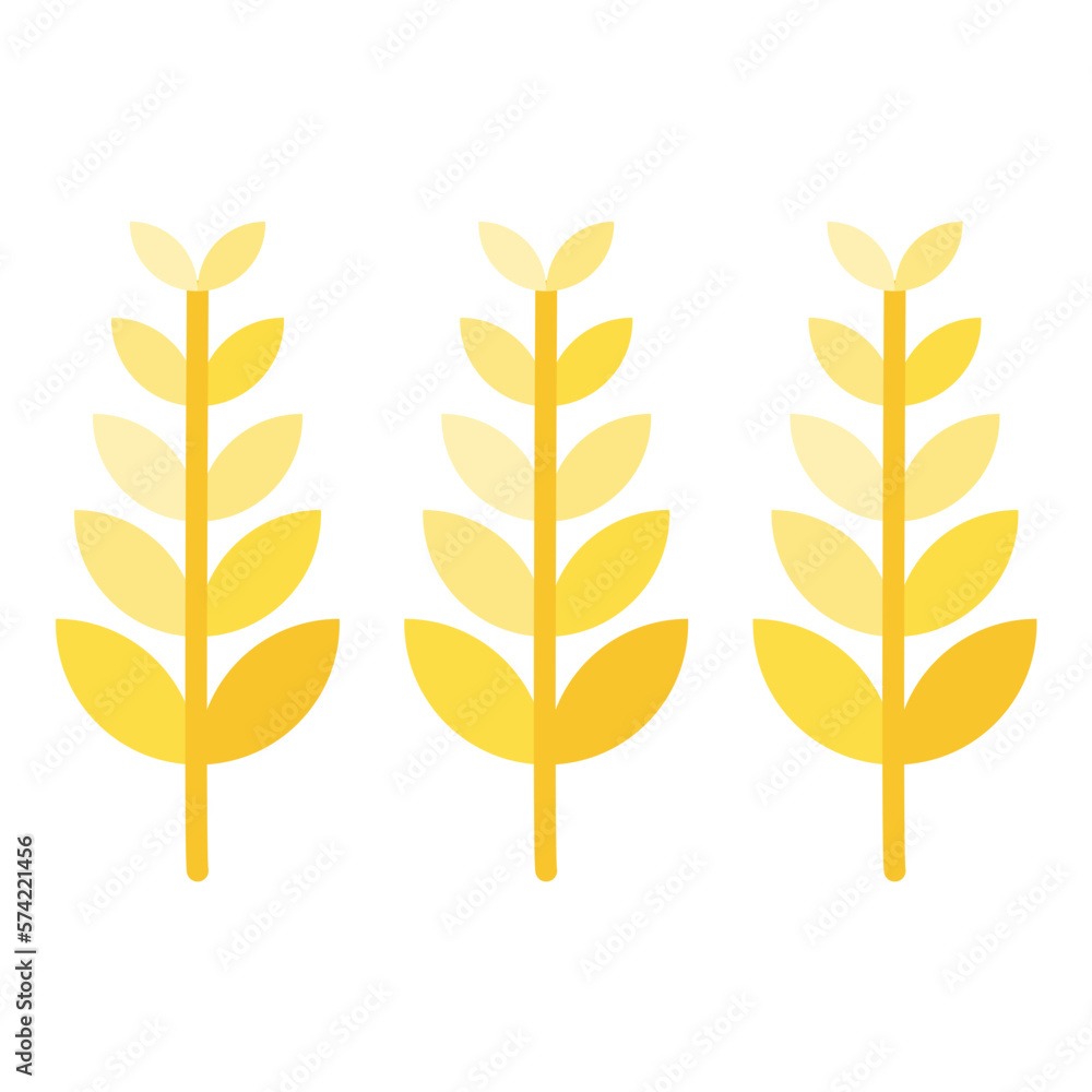 Wheat Flat Multicolor Icon Wheat Flat Multicolor Icon