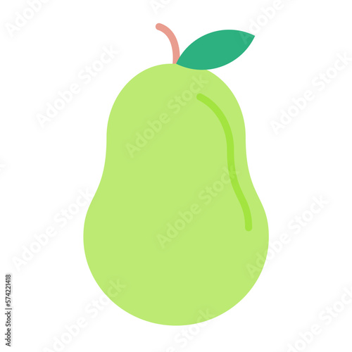 Pear Flat Multicolor Icon