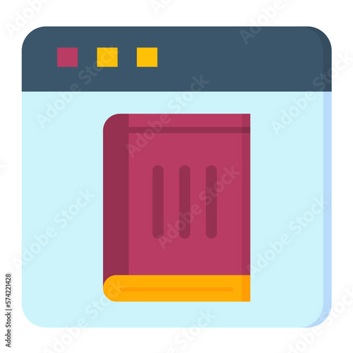 Ebook Flat Multicolor Icon