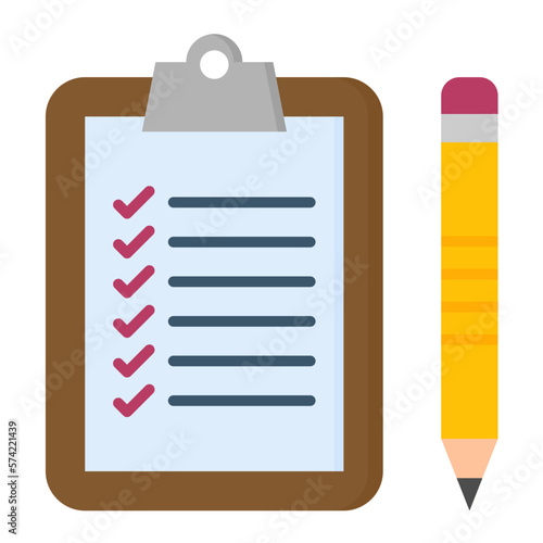 Tasks List Flat Multicolor Icon